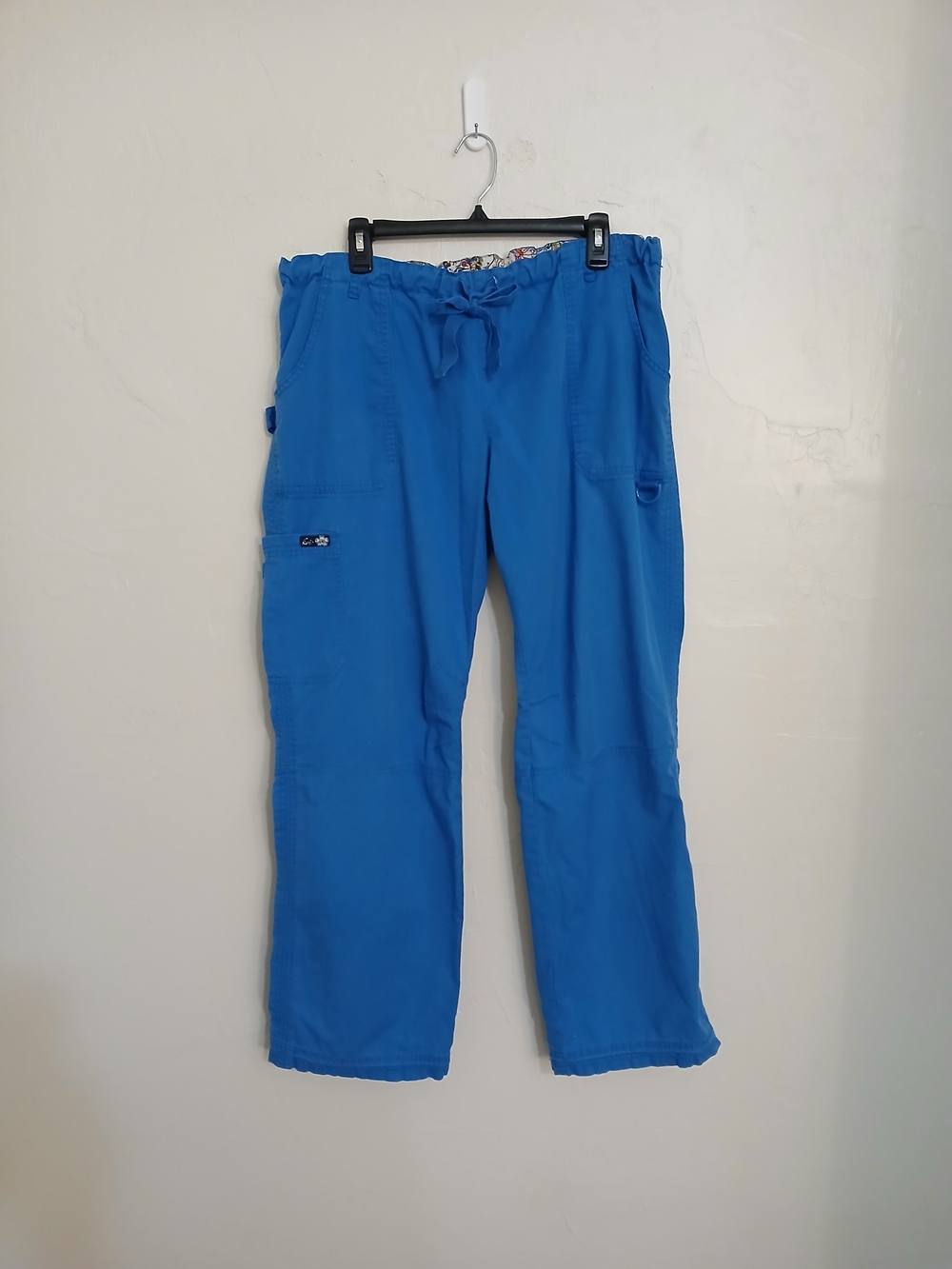 Koi By Kathy Peterson Blue Medical Scrub Cargo Pants Sz. XL